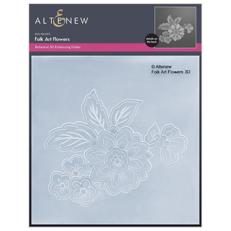 Altenew Embossing Folder Folk Art Flowers