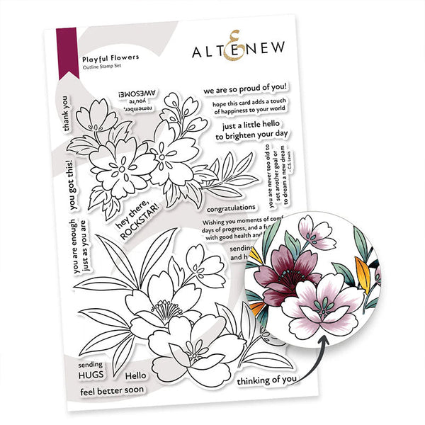 Altenew Clear Stamps Playful Flowers