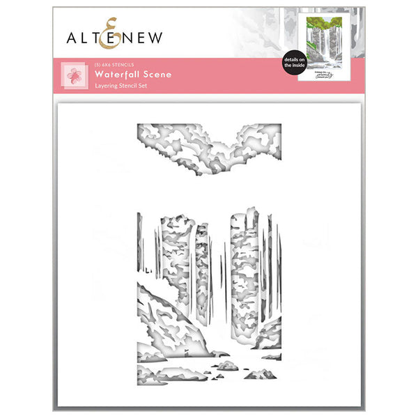 Altenew 5pc Stencil Waterfall Scene