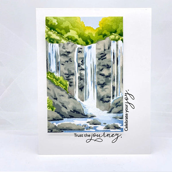 Altenew 5pc Stencil Waterfall Scene