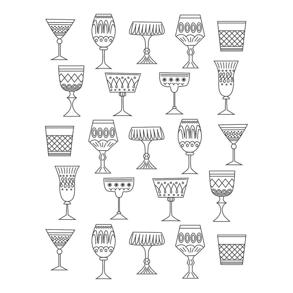 Spellbinders Press Plates Classy Glasses