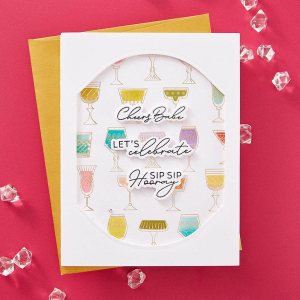 Spellbinders Press Plates Classy Glasses