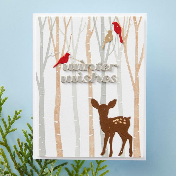 Spellbinders Press Plates Birch Trees Registration