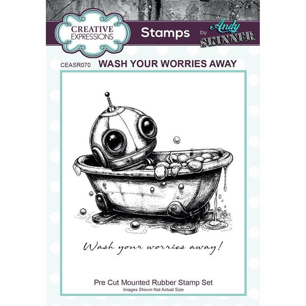 Creative Expressions Cling Stamp Wash Your Worries Away