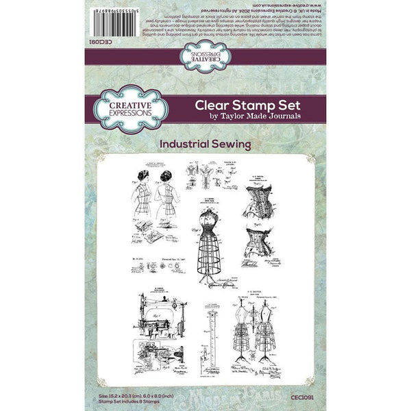 Creative Expressions Clear Stamps Industrial Sewing