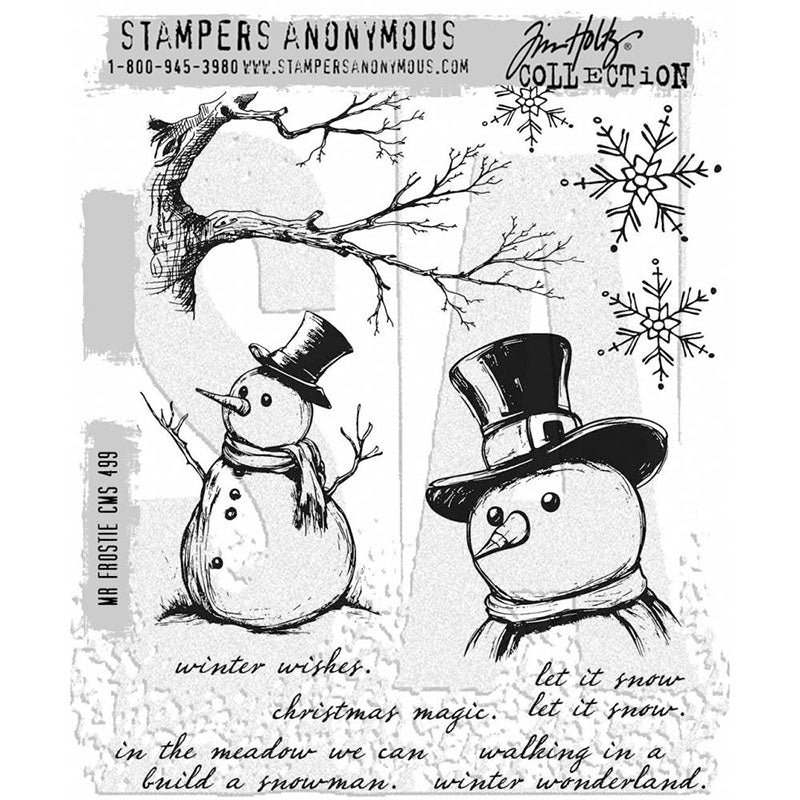 Tim Holtz Cling Stamp Mr. Frostie