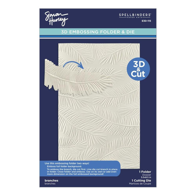 Spellbinders Embossing Folder Branches