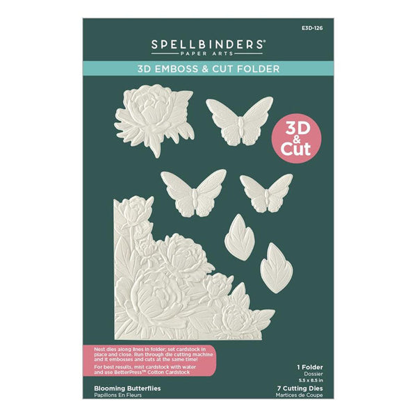 Spellbinders Embossing Folder Blooming Butterflies