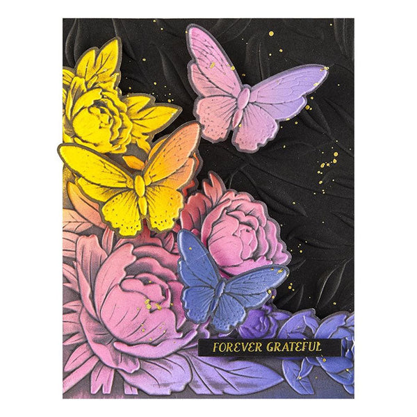 Spellbinders Embossing Folder Blooming Butterflies