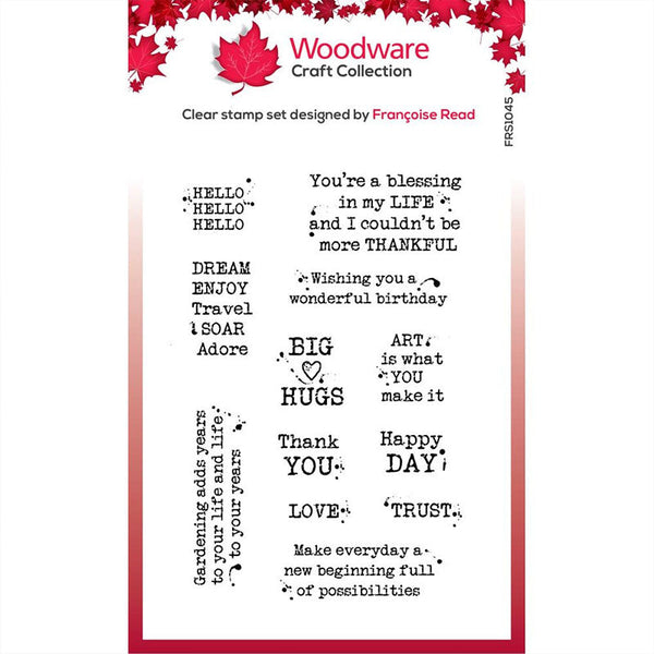 Woodware Clear Stamps Postage Stamp Greetings