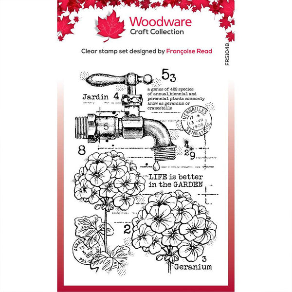 Woodware Clear Stamps Geraniums
