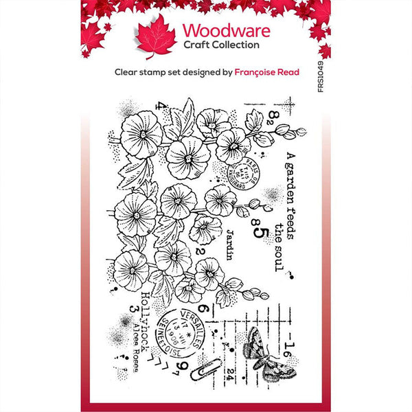 Woodware Clear Stamps Hollyhocks