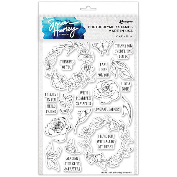 Simon Hurley Clear Stamps Everyday Wreaths