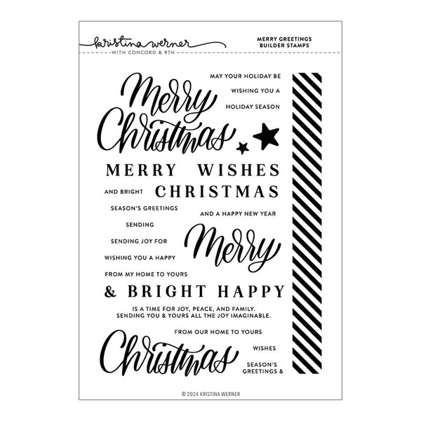 Concord & 9th Clear Stamps Merry Greetings Builder