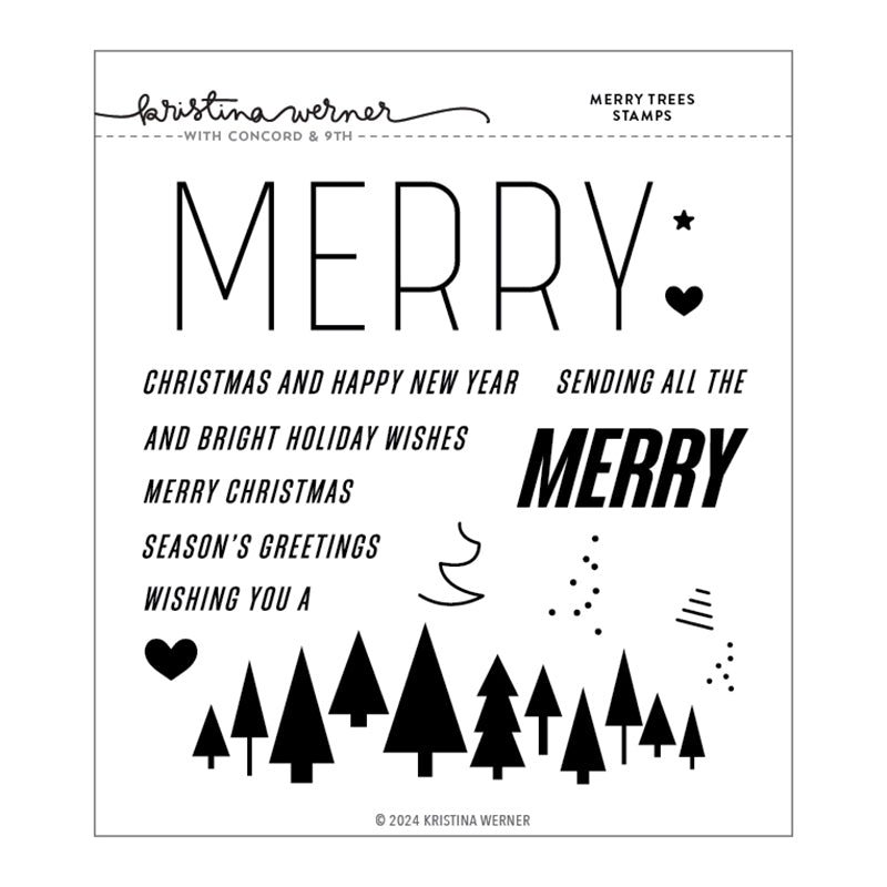 Concord & 9th Clear Stamps Merry Trees