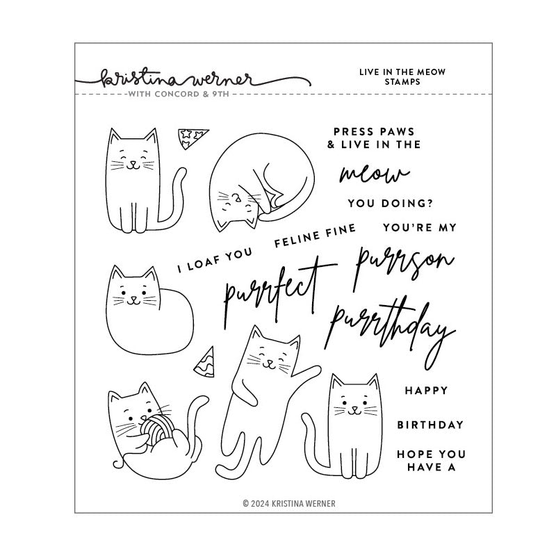 Concord & 9th Clear Stamps Live in the Meow