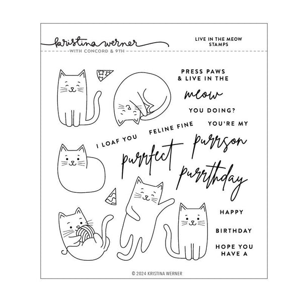 Concord & 9th Clear Stamps Live in the Meow