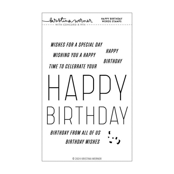 Concord & 9th Clear Stamps Happy Birthday Words