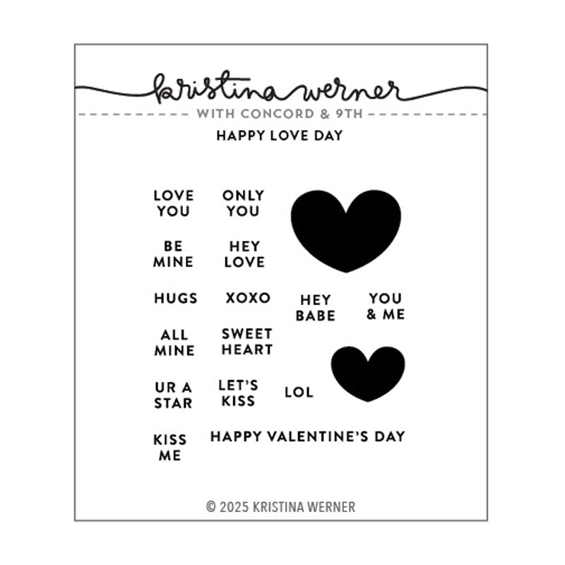 Concord & 9th Clear Stamps Happy Love Day