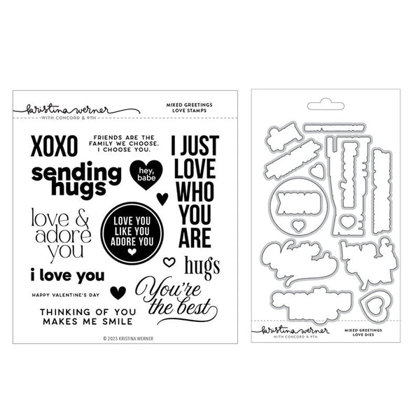 Concord & 9th 2pc Mixed Greetings Love