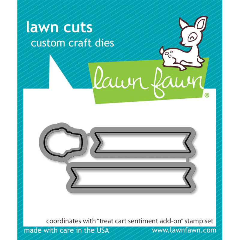 Lawn Fawn Dies Treat Cart Sentiments Add-On