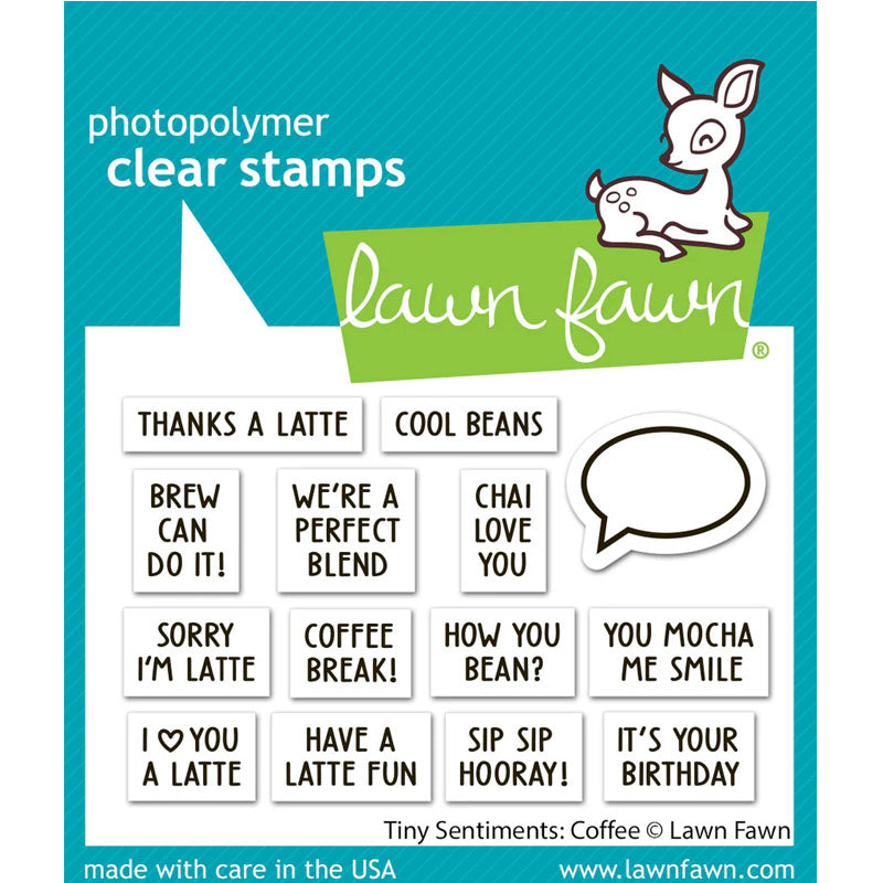 Lawn Fawn Clear Stamps Tiny Sentiments: Coffee