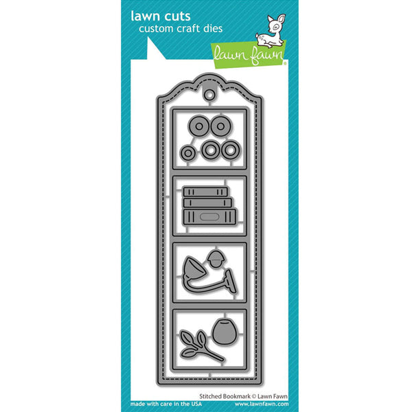 Lawn Fawn Dies Stitched Bookmark