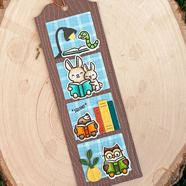 Lawn Fawn Dies Stitched Bookmark