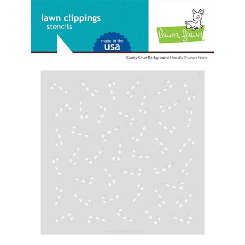 Lawn Fawn Stencil Candy Cane Background