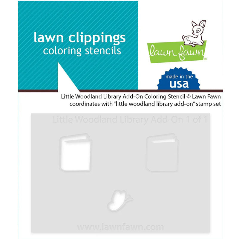 Lawn Fawn Stencil Little Woodland Library Add-On