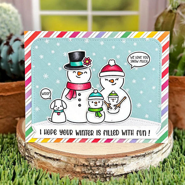 Lawn Fawn Stencil Frosty Family Add-On