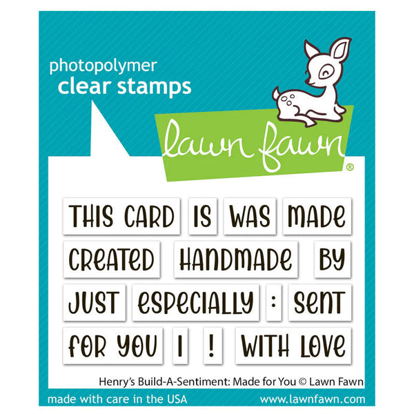 Lawn Fawn Clear Stamps Henry's Build-A-Sentiment: Made For You