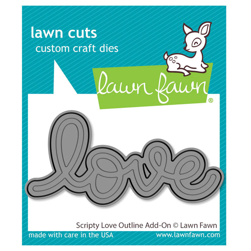 Lawn Fawn Dies Scripty Love Outline Add-On