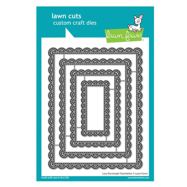 Lawn Fawn Dies Lacy Rectangle Stackables