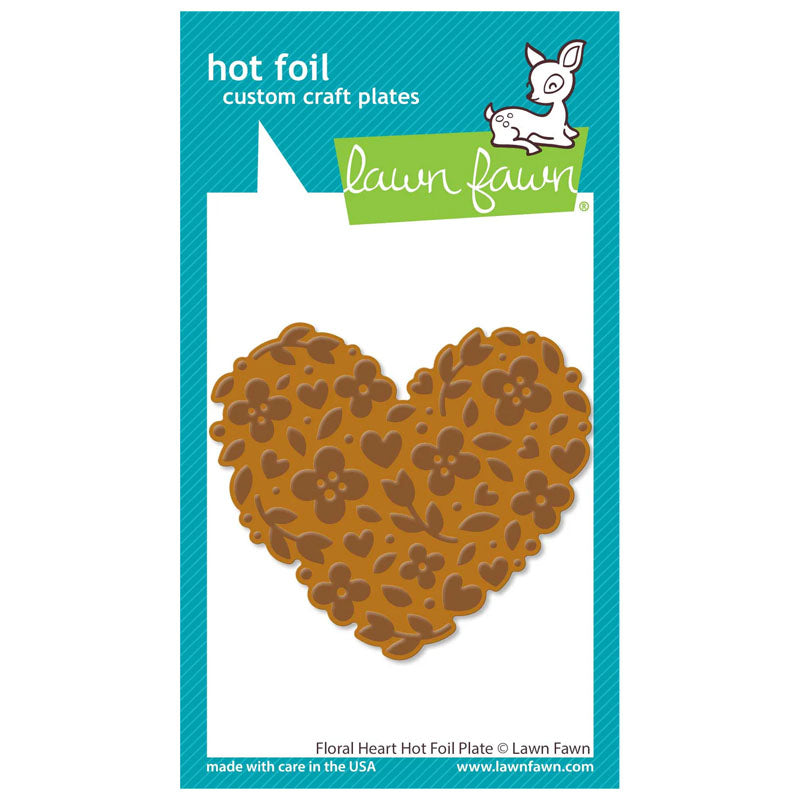 Lawn Fawn Hot Foil Plate Floral Heart