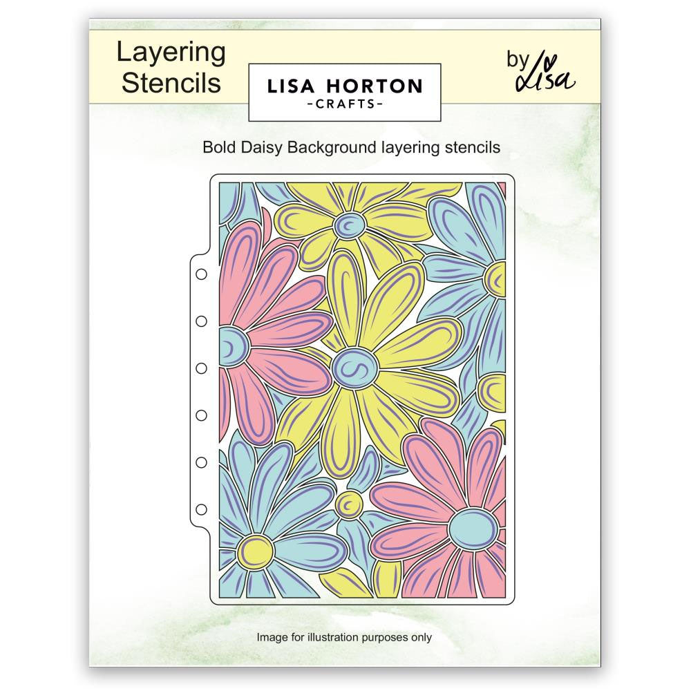 Lisa Horton Stencil Bold Daisy Background