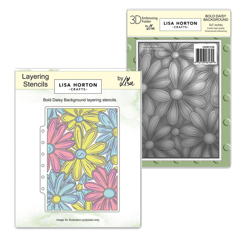 Lisa Horton Crafts 2pc Bold Daisy Background