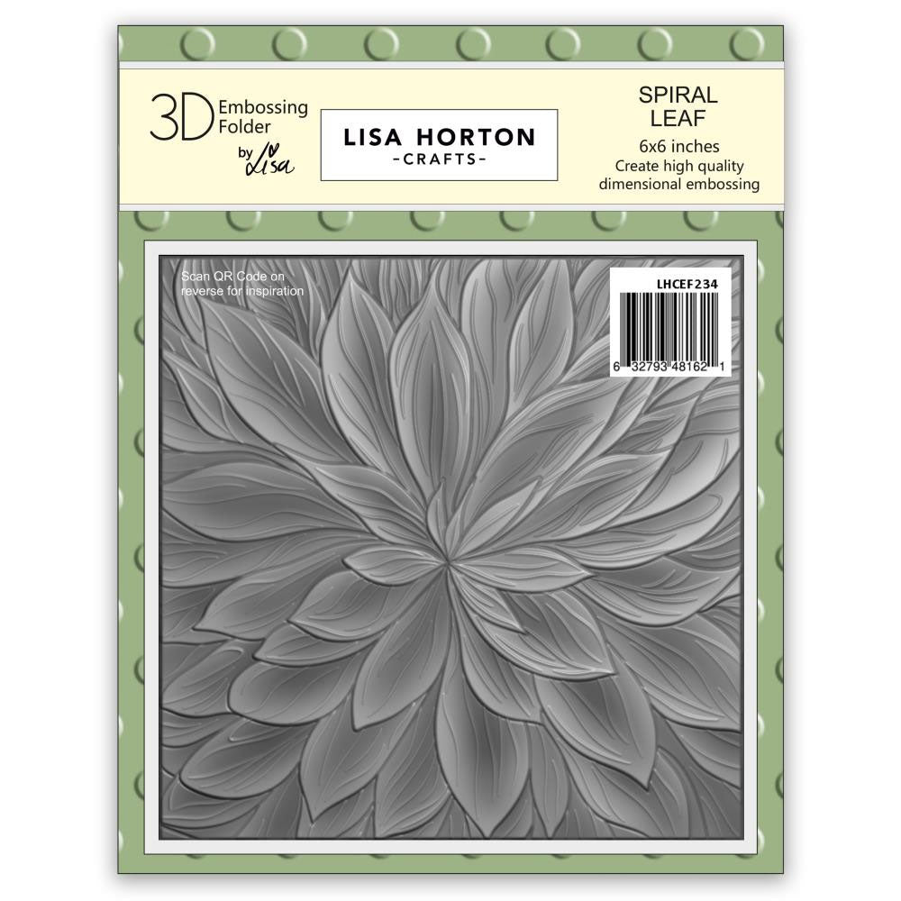 Lisa Horton Crafts Embossing Folder Spiral Leaf