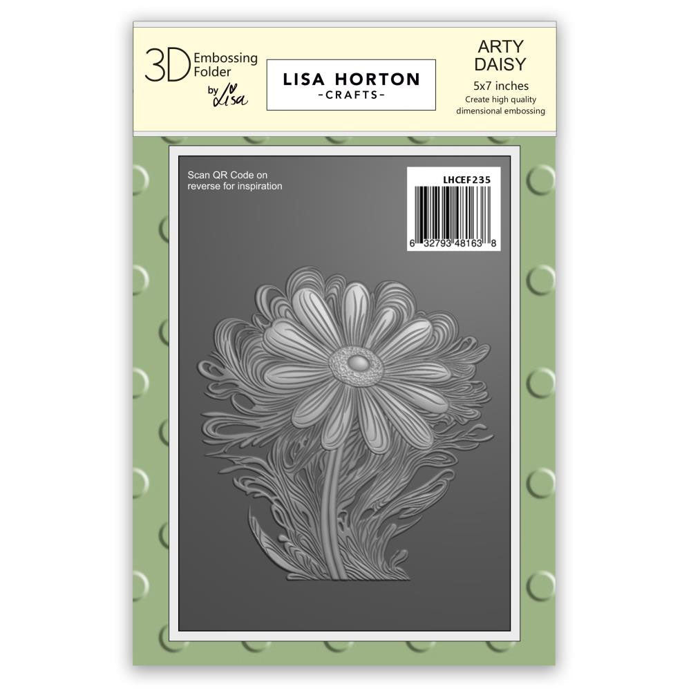 Lisa Horton Crafts Embossing Folder Arty Daisy