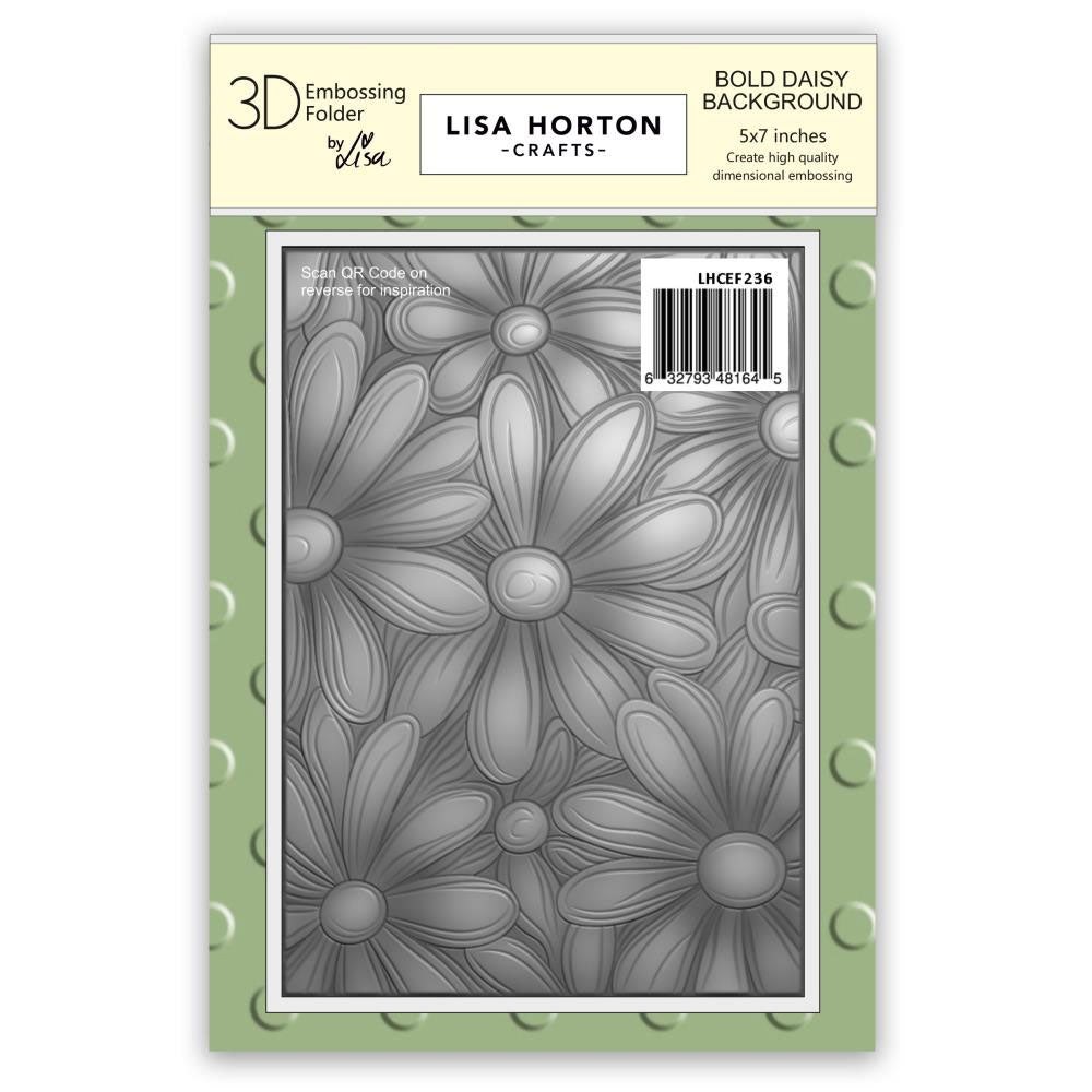 Lisa Horton Crafts Embossing Folder Bold Daisy Background