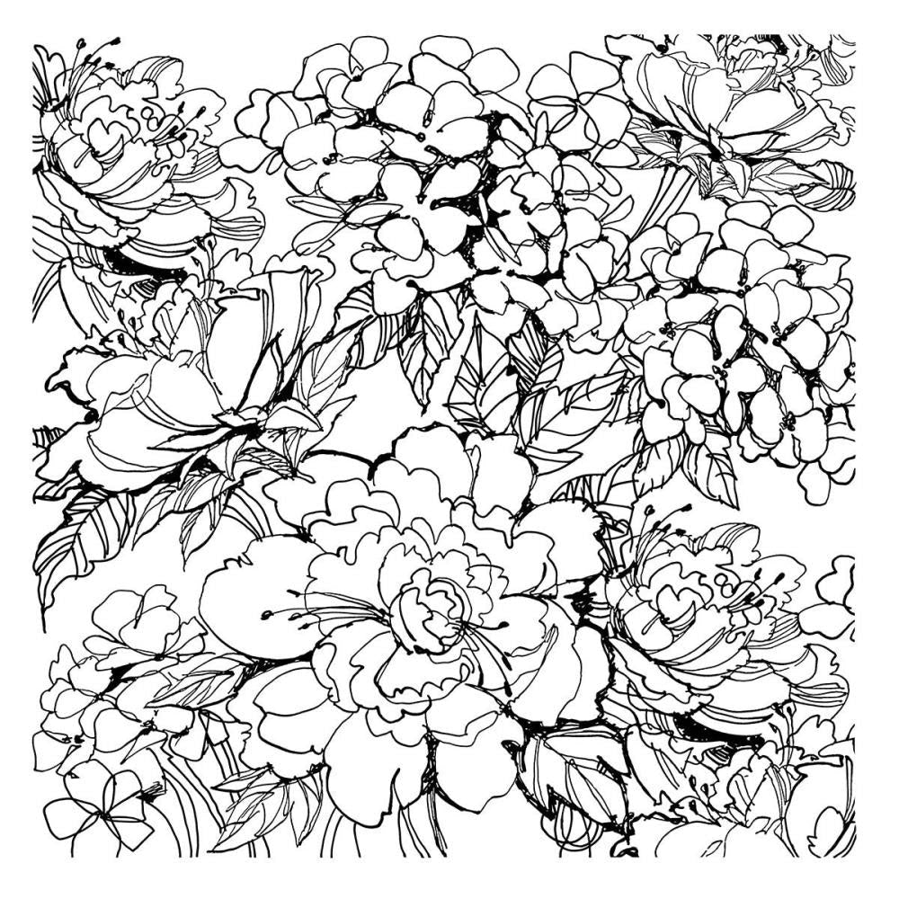 Spellbinders Cling Stamp Floral Garden