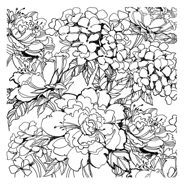 Spellbinders Cling Stamp Floral Garden