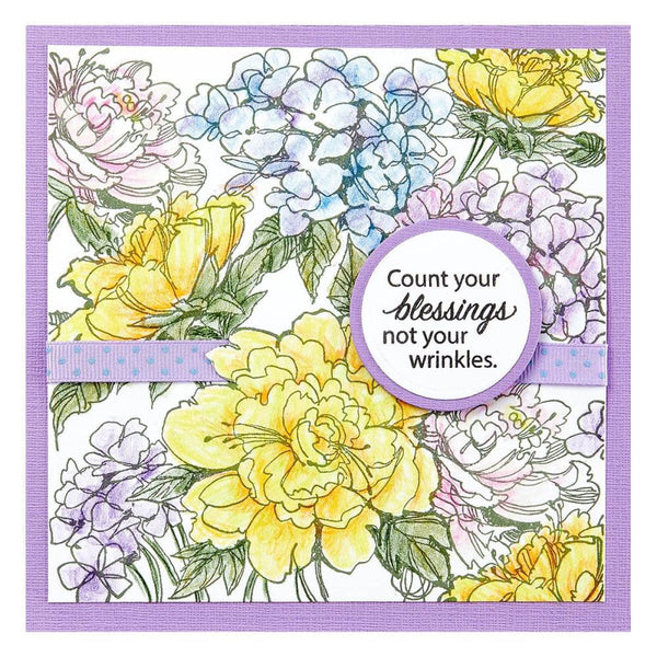 Spellbinders Cling Stamp Floral Garden