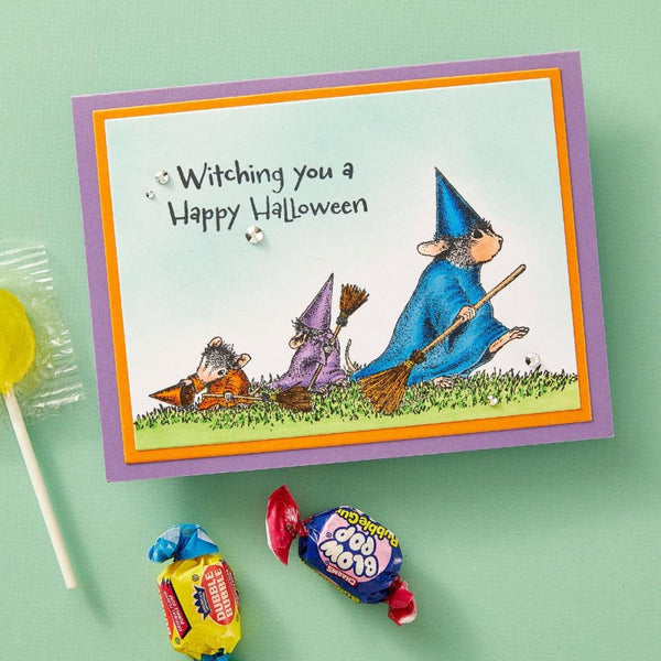 Spellbinders Cling Stamp Halloween Flight