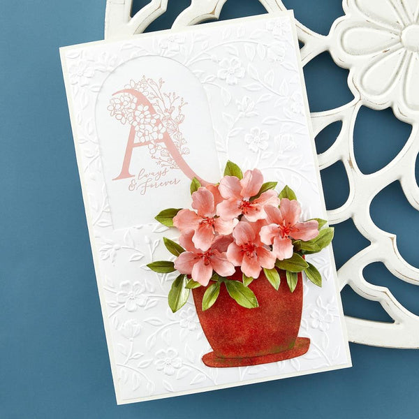 Spellbinders Dies Azalea And Garden Pot With Ladybugs