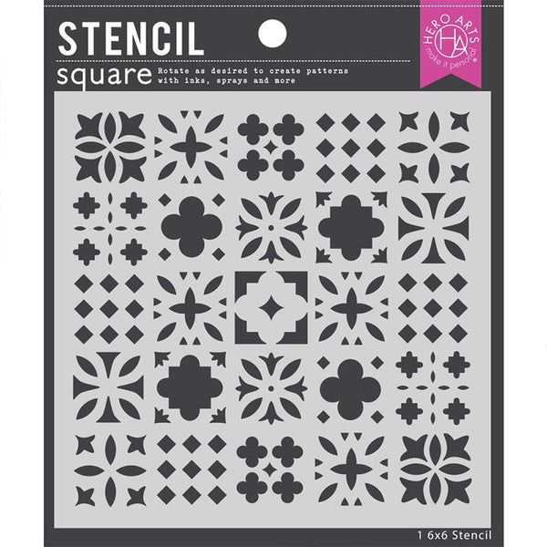 Hero Arts Stencil Decorative Tile Pattern