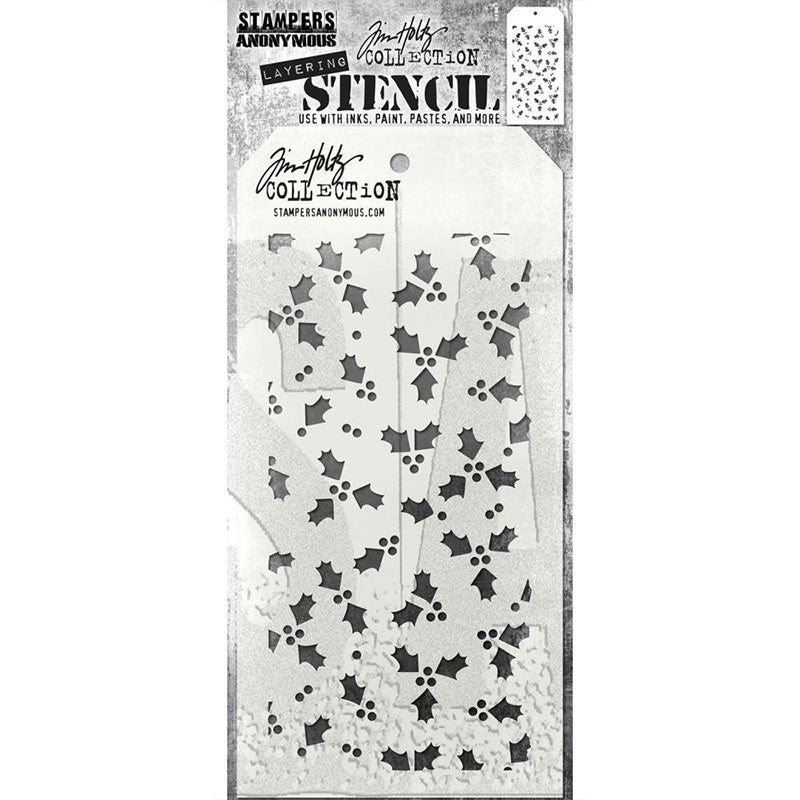 Tim Holtz Stencil Tiny Holly