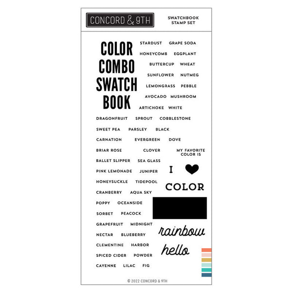 Concord & 9th Clear Stamps Swatchbook
