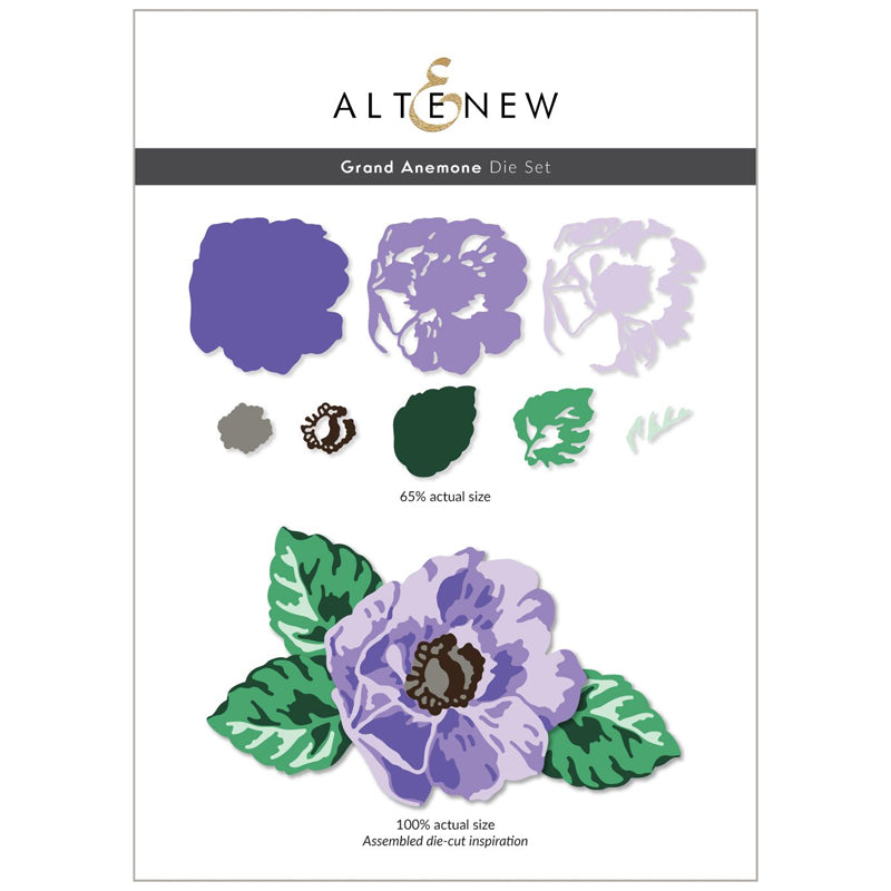 Anemone Flower Stamp Set with Matching Dies