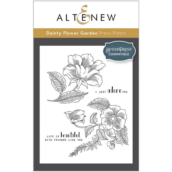 Altenew Press Plate Dainty Flower Garden